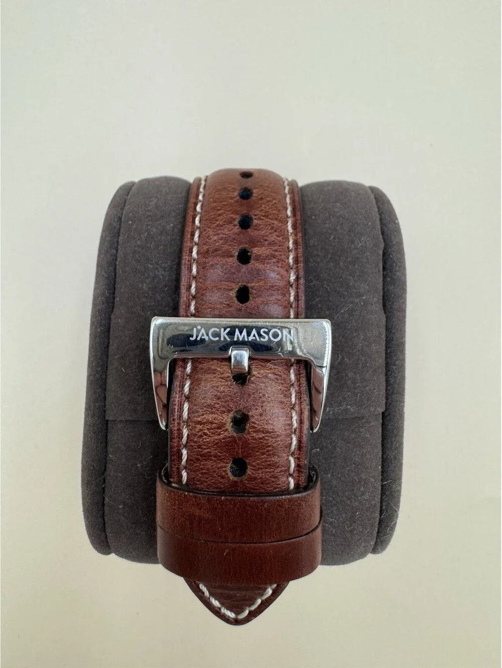Jack Mason Pursuit Aviator JM-A101-004 | Black Dial Brown Original Leather Band